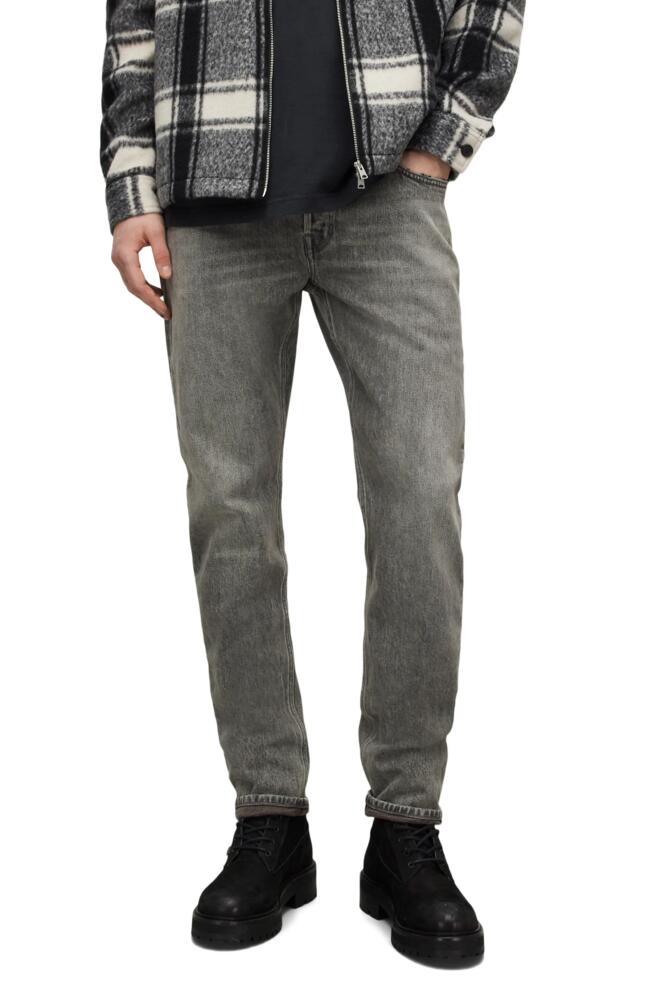 AllSaints Rex Slim Fit Jeans in Heavy Washed Black Cover