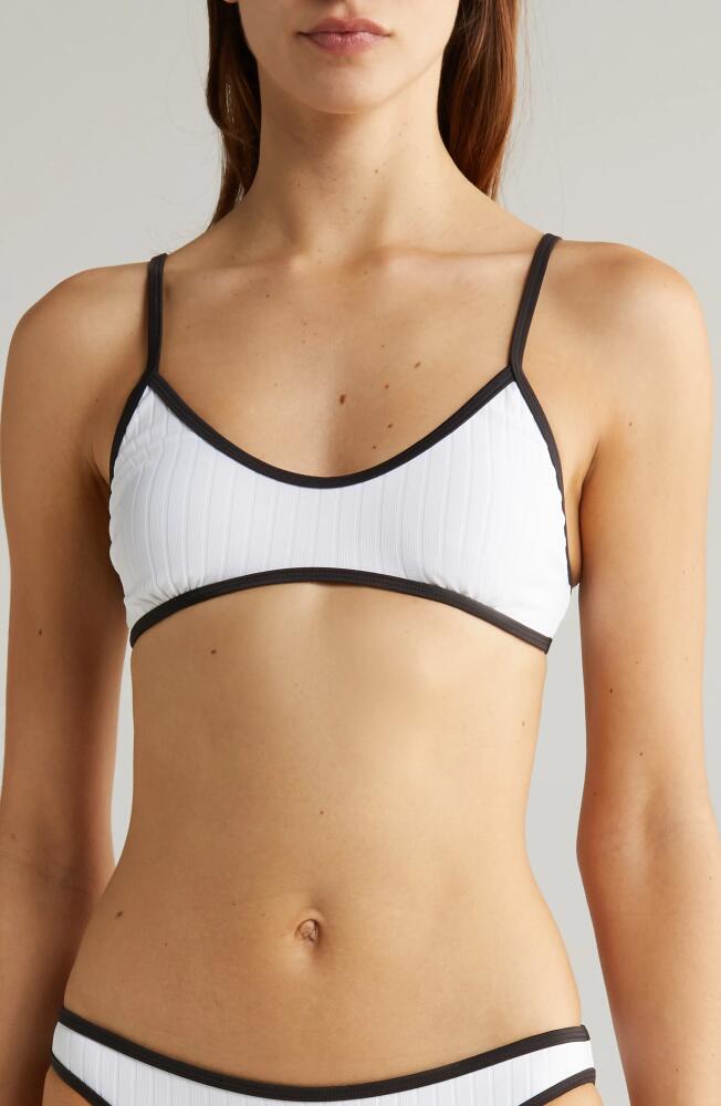 Solid & Striped The Rachel Rib Bikini Top in Marshmallow Cover