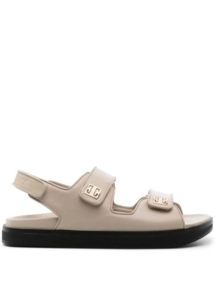 Givenchy 4G-plaque leather sandals - Neutrals Cover