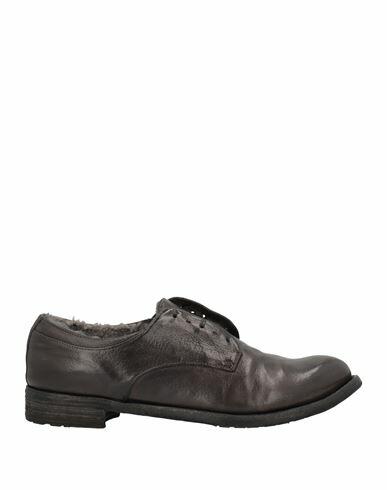 Officine Creative Italia Woman Lace-up shoes Steel grey Soft Leather, Shearling Cover