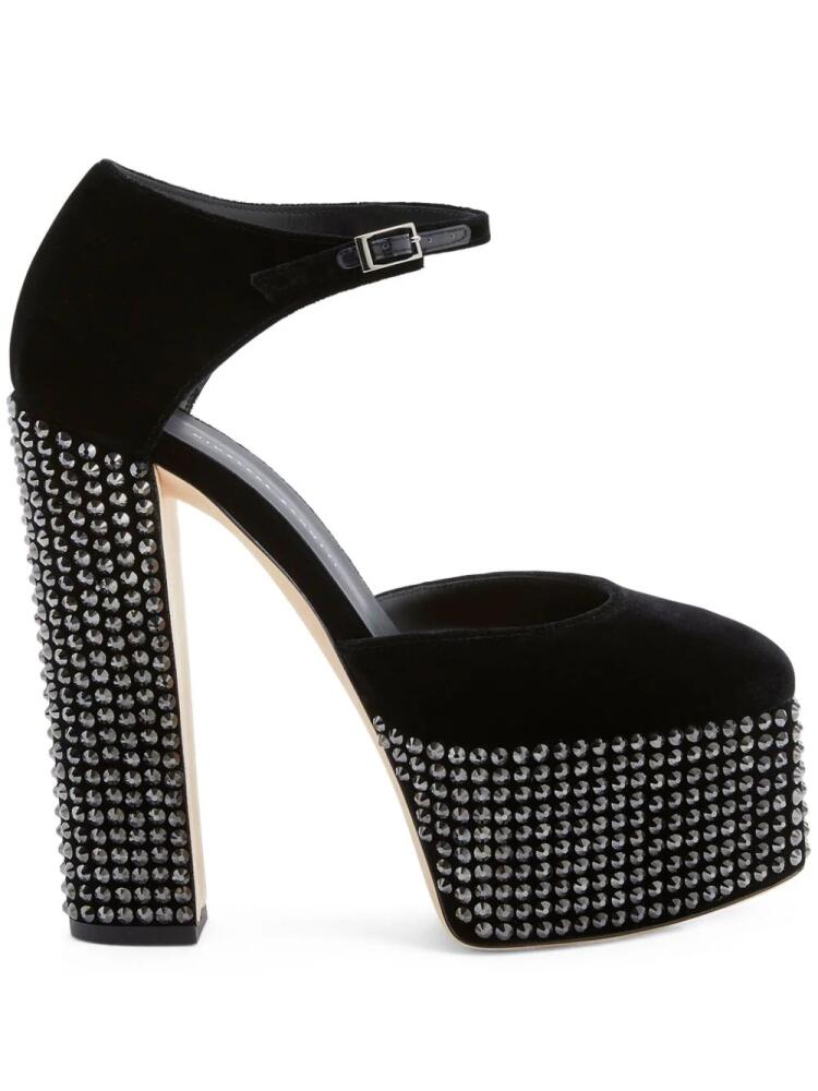 Giuseppe Zanotti Bebe 150mm crystal-embellished pumps - Black Cover