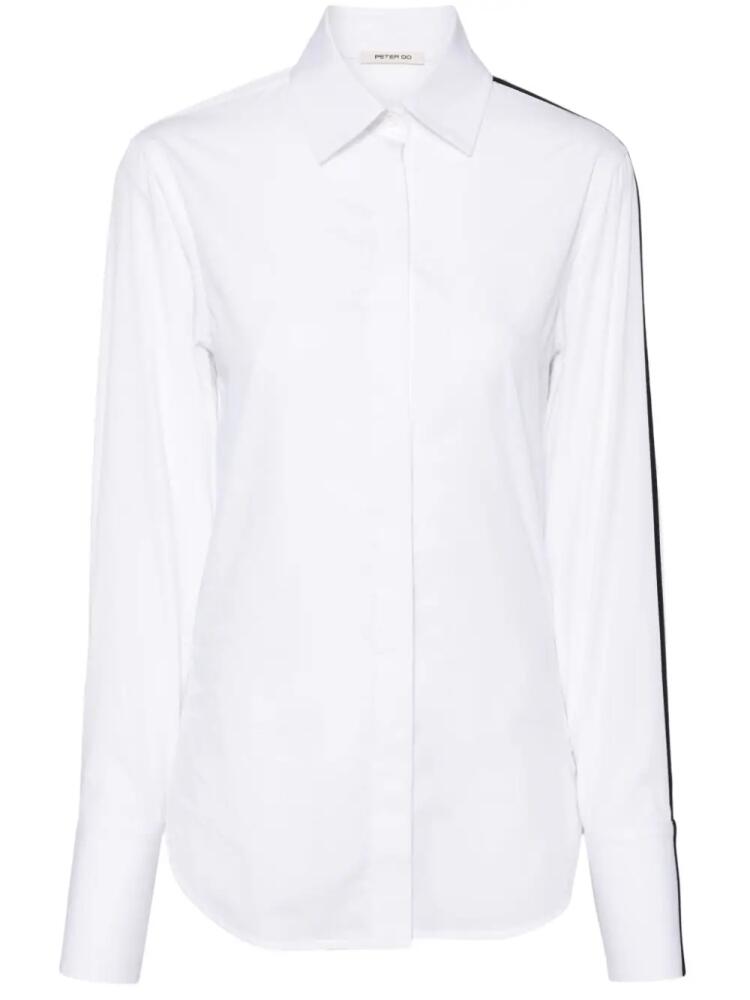 Peter Do side-stripe cotton shirt - White Cover