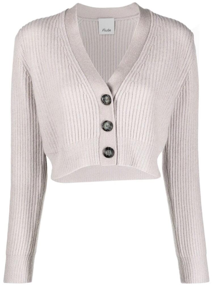 Allude cashmere cropped cardigan - Neutrals Cover