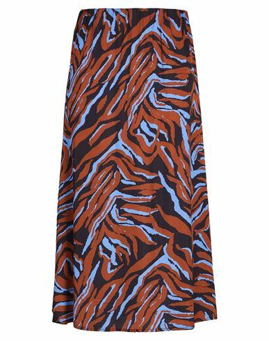 8 By Yoox Printed Viscose Midi Skirt Woman Midi skirt Brown Viscose Cover