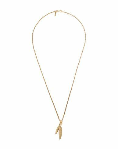 Emanuele Bicocchi Twin Feather Pendant Necklace Gold 925/1000 Silver, 24kt Gold-plated Cover