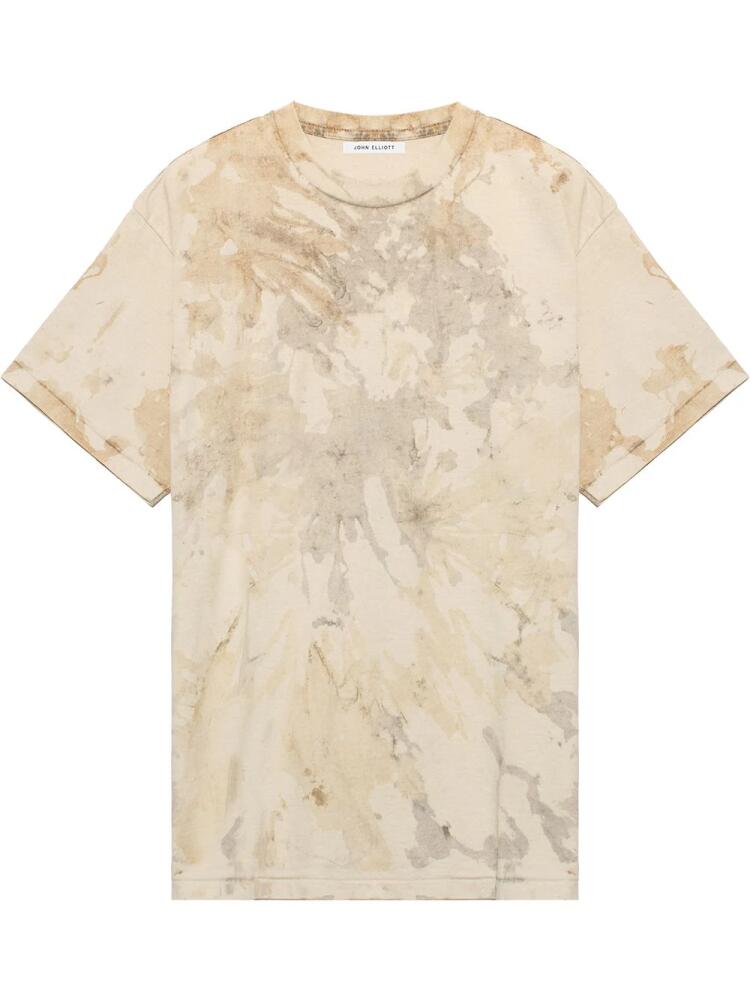 John Elliott tie-dye crew neck T-shirt - Neutrals Cover