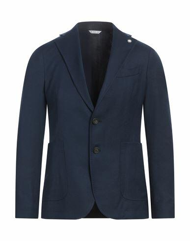 Manuel Ritz Man Blazer Navy blue Wool, Elastane Cover