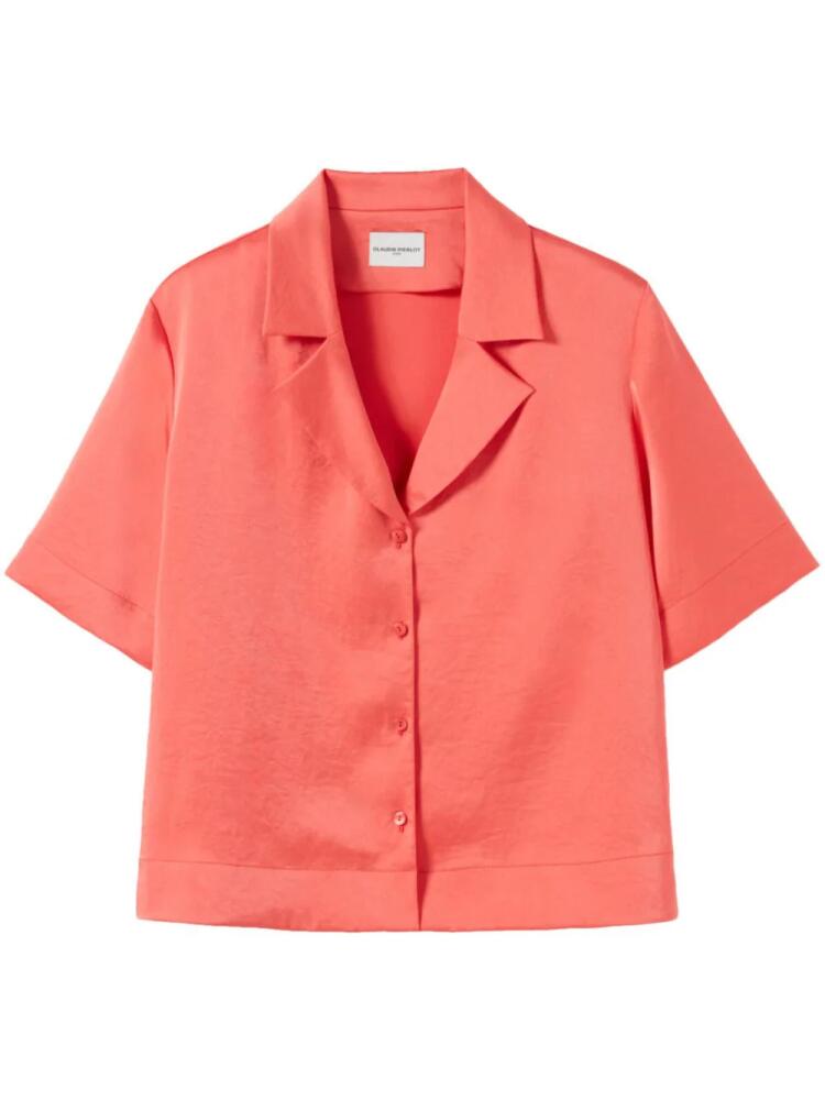 Claudie Pierlot peak-lapels satin-finish shirt - Orange Cover