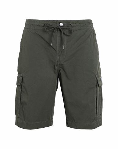 Emporio Armani Bermuda Beachwear Man Beach shorts and pants Military green Cotton Cover