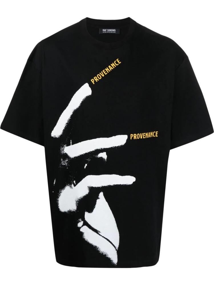 Raf Simons Oversized Nails print cotton T-shirt - Black Cover