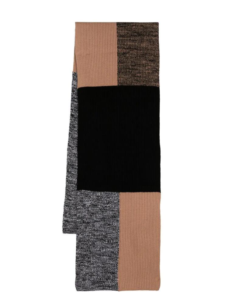 JOSEPH colour-block wool scarf - Black Cover