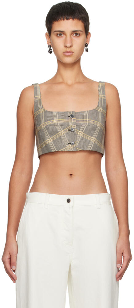 Marni Brown Check Tank Top Cover