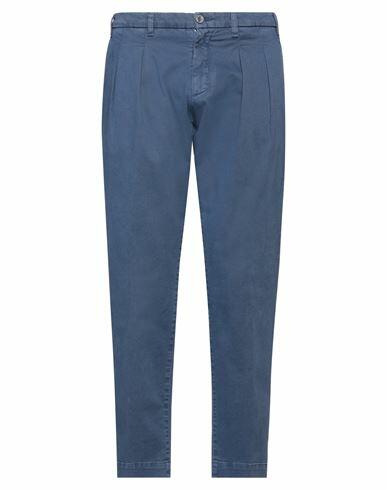 Mr Massimo Rebecchi Man Pants Navy blue Cotton, Elastane Cover