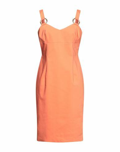 Clips More Woman Midi dress Orange Cotton, Polyester, Elastane Cover