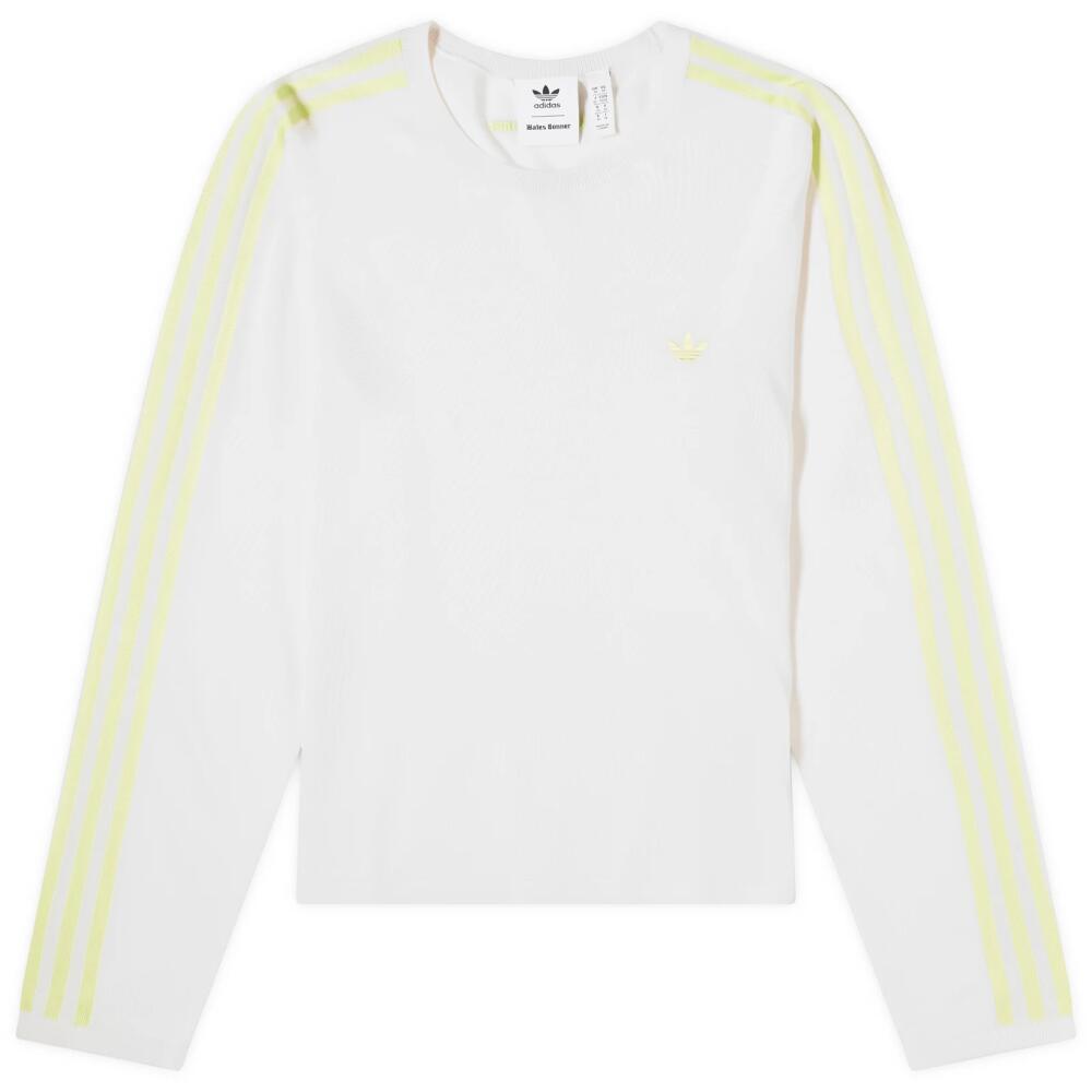 Adidas x Wales Bonner Knit Long Sleeve T-Shirt in Chalk White/Semi Frozen Yellow Cover