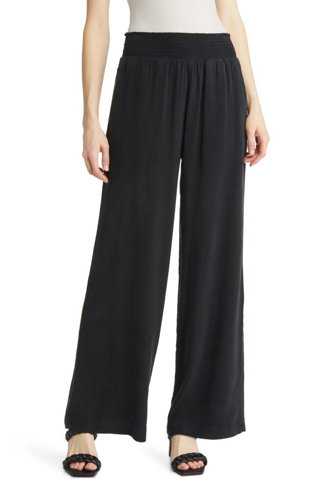 Bella Dahl Smock Waist Wide Leg Pants in Vintage Black Cover