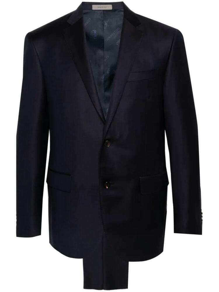 Corneliani single-breasted virgin wool suit - Blue Cover