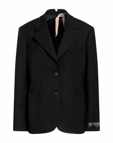 N°21 Woman Blazer Black Polyester, Wool, Elastane Cover