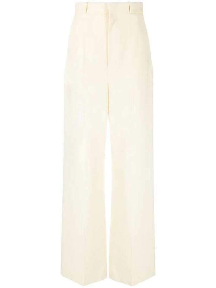 Del Core high-waisted wide-leg trousers - Neutrals Cover