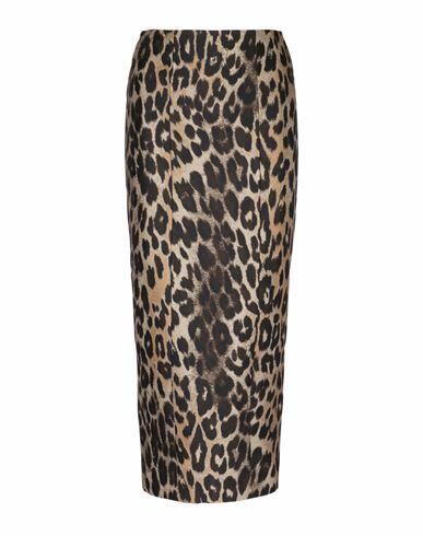 Balmain Woman Maxi skirt Brown Polyester, Acetate, Silk Cover