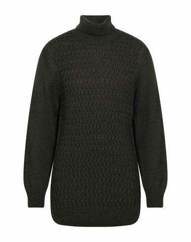 Herman & Sons Man Turtleneck Dark green Wool, Polyamide, Alpaca wool Cover