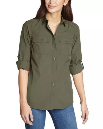 Eddie Bauer Women's Mountain Ripstop Long-Sleeve Shirt Cover