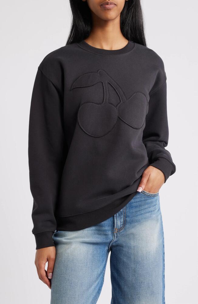 Vinyl Icons Cherry Cotton Graphic Sweatshirt in Phantom Cover