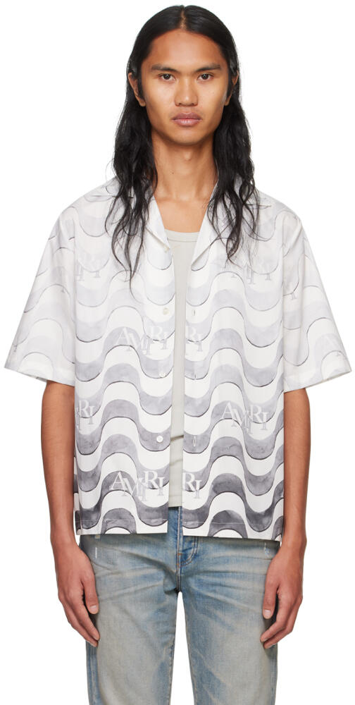 AMIRI Gray 'Amiri' Staggered Wave Shirt Cover