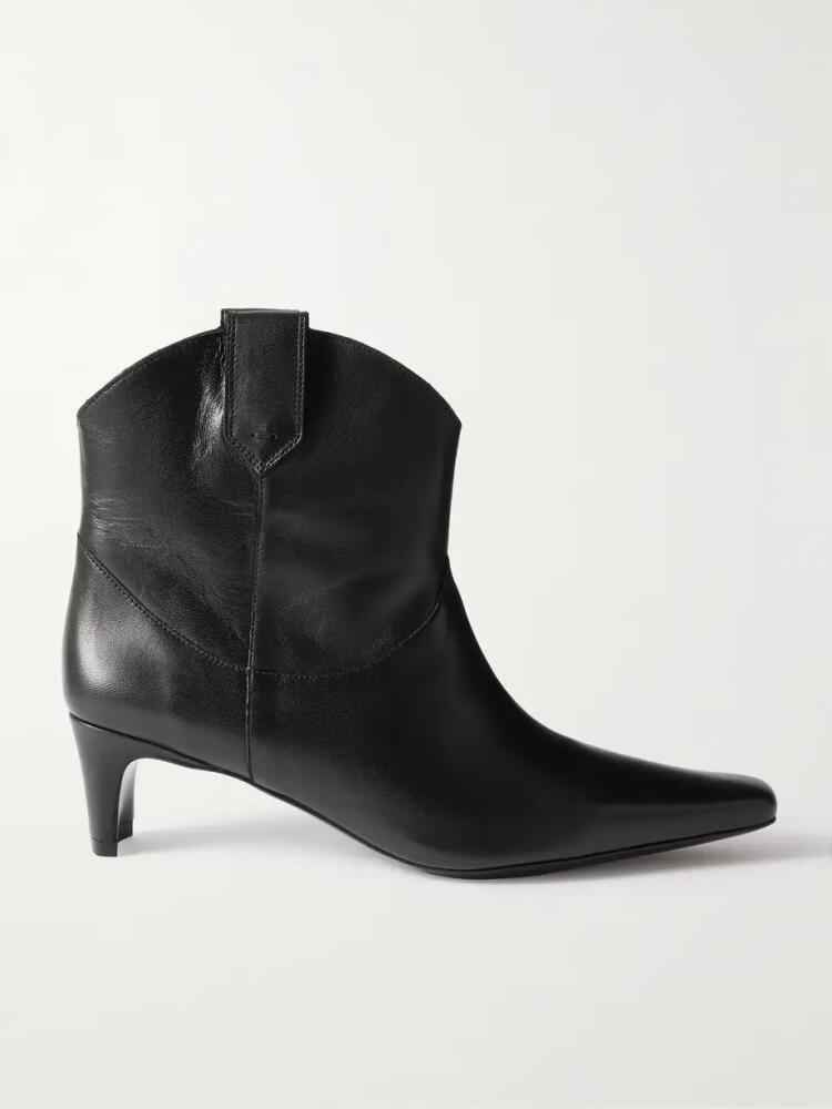 STAUD - Western Wally Leather Ankle Boots - Black Cover