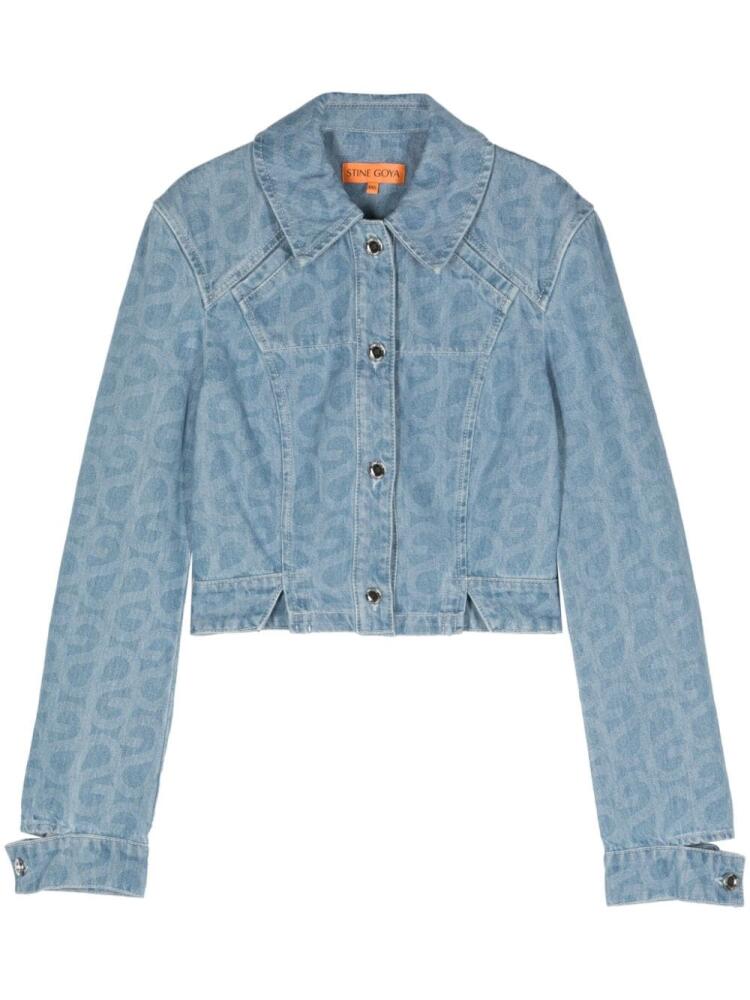 Stine Goya SGSammie cropped denim jacket - Blue Cover