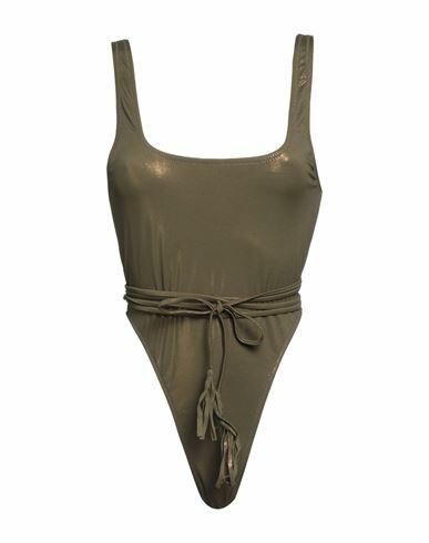 Smmr Woman One-piece swimsuit Military green Polyamide, Elastane Cover