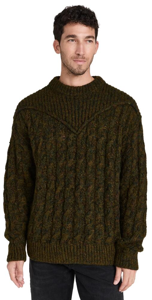 Isabel Marant Helios Cable Sweater Dark Khaki Cover