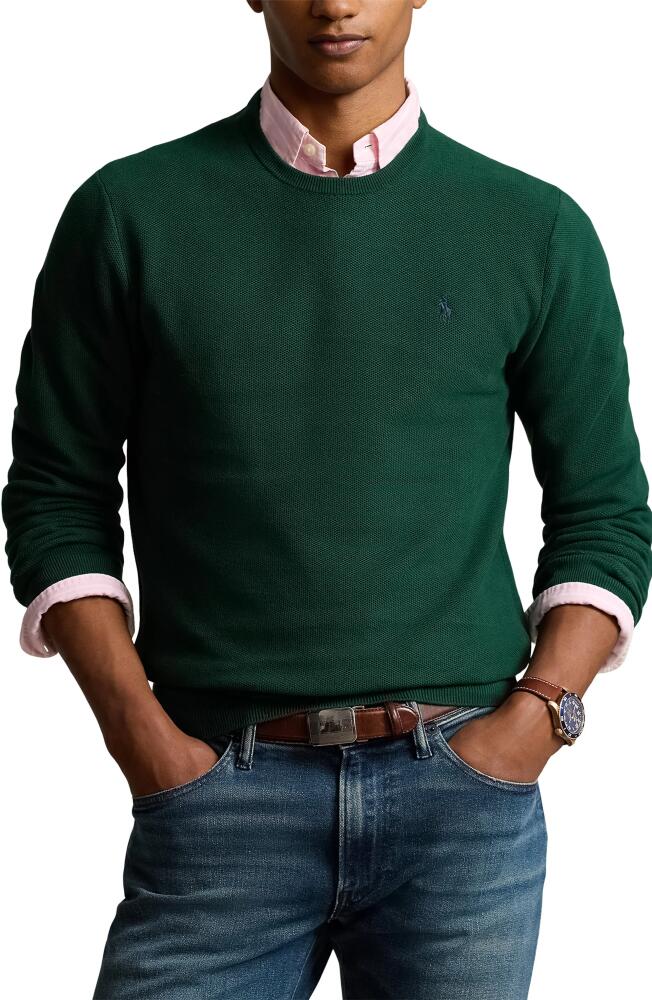 Polo Ralph Lauren Cotton Crewneck Sweater in Moss Agate Cover