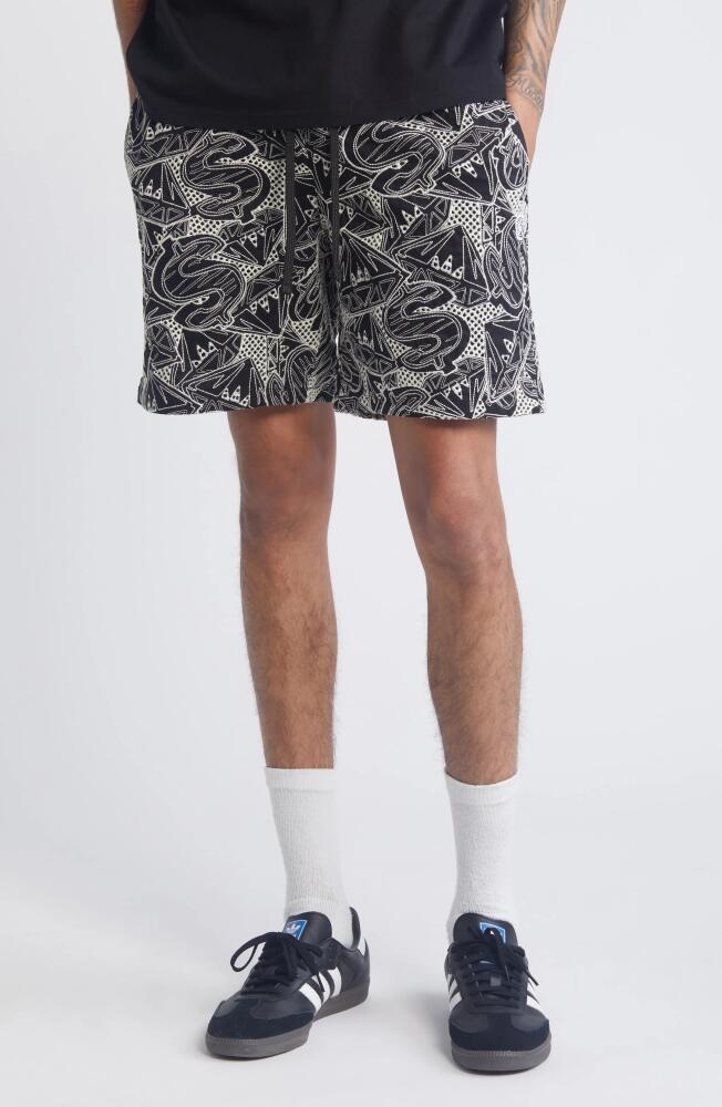 Billionaire Boys Club Diamond Dollars Cotton Drawstring Shorts in G-Black Cover