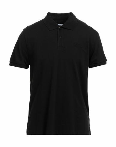 Bikkembergs Man Polo shirt Black Cotton, Elastane, Polyester Cover