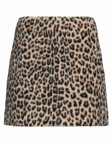 Ermanno Scervino Woman Mini skirt Sand Virgin Wool, Alpaca wool, Polyamide, Silk Cover