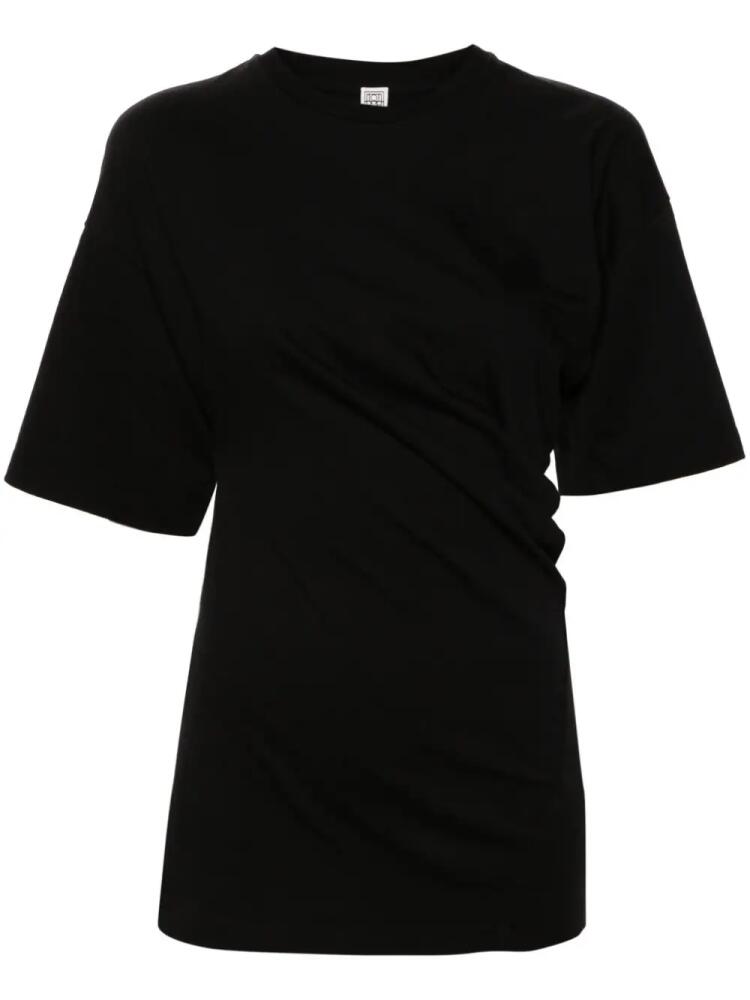 TOTEME asymmetric organic cotton T-shirt - Black Cover