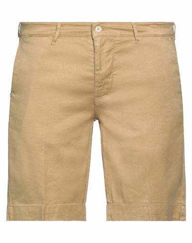 0/zero Construction Man Shorts & Bermuda Shorts Sand Linen, Cotton, Elastane Cover