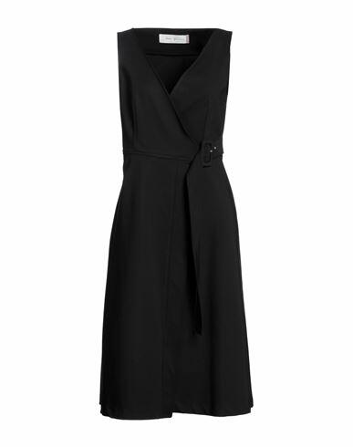 Katia Giannini Woman Midi dress Black Cotton, Polyester, Elastane Cover