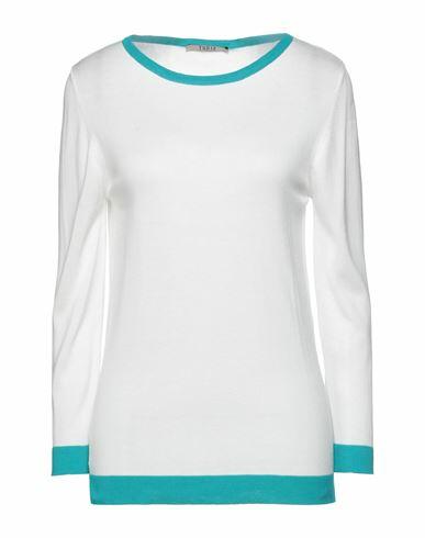 Tsd12 Woman Sweater White Viscose, Acrylic Cover