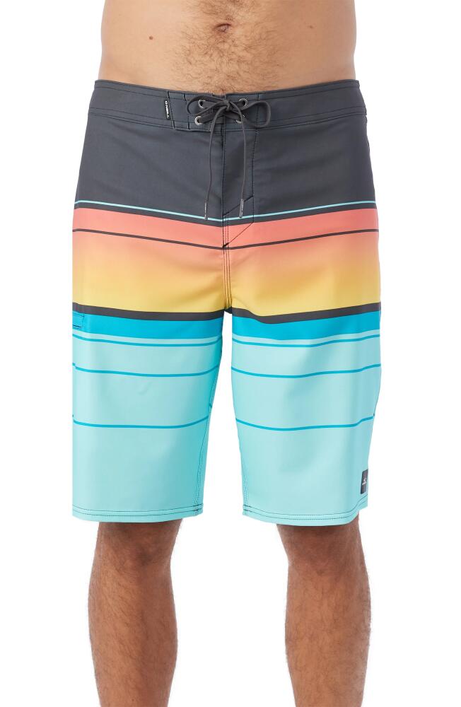 O'Neill Hyperfreak Heat Stripe Board Shorts in Turquoise Cover