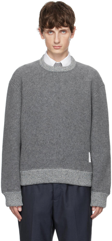 Thom Browne Gray Crewneck Sweatshirt Cover