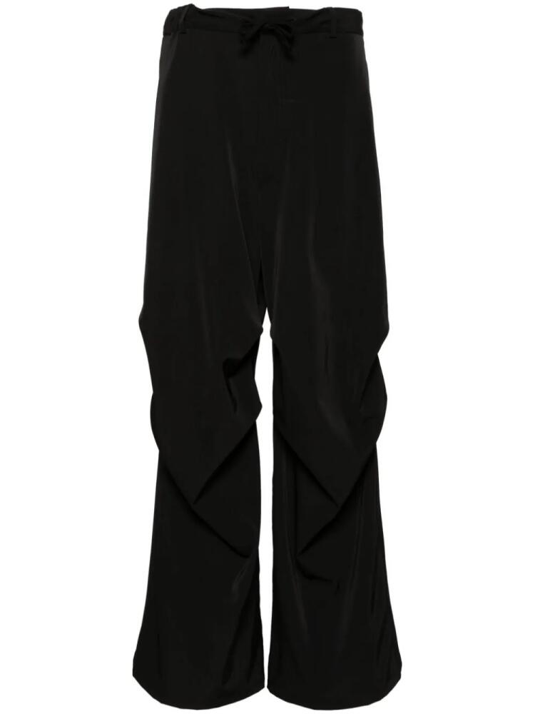 MM6 Maison Margiela high-waist wide-leg trousers - Black Cover