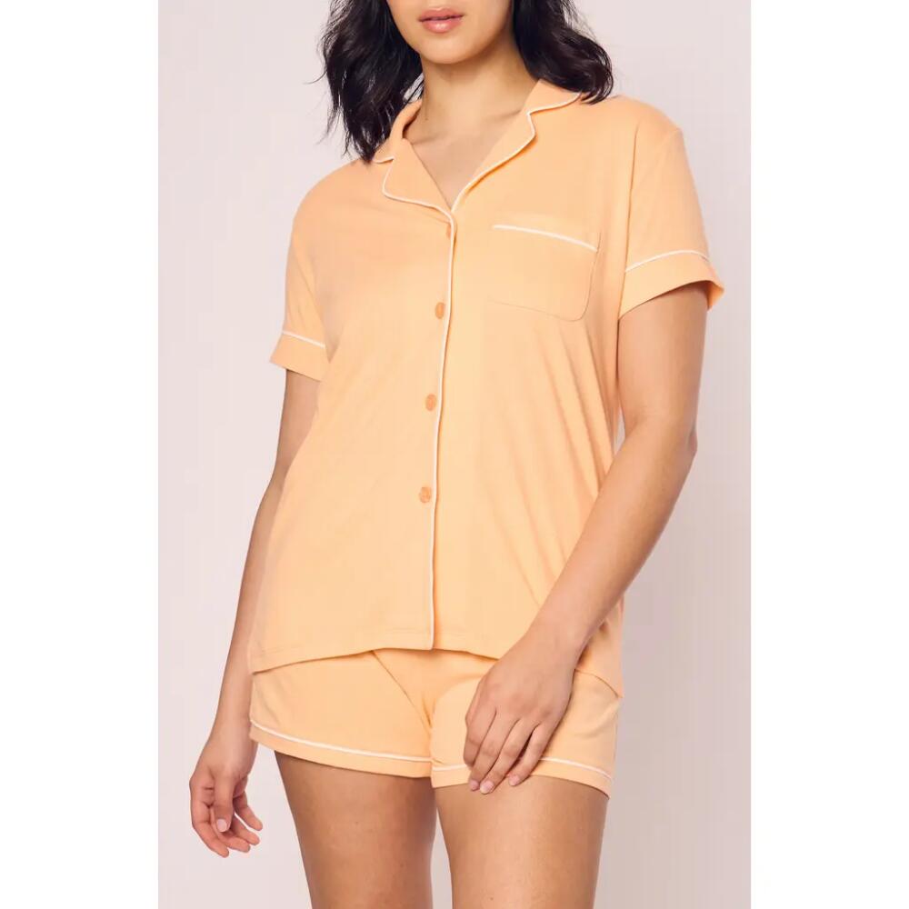 Petite Plume Luxe Pima Cotton Short Pajamas in Orange Cover