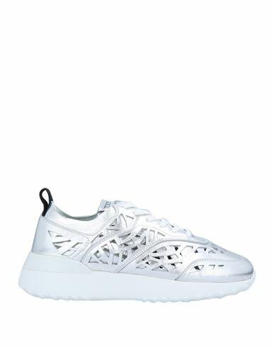 Tod's Woman Sneakers Silver Soft Leather Cover