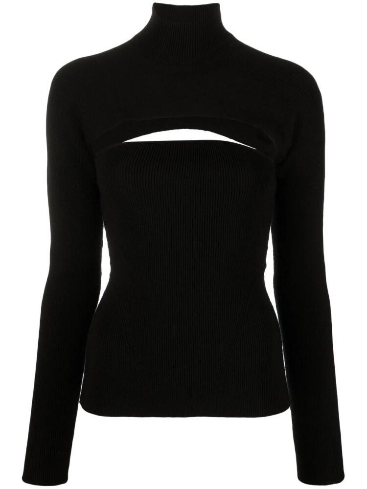 TOM FORD cut-out virgin wool-blend jumper - Black Cover