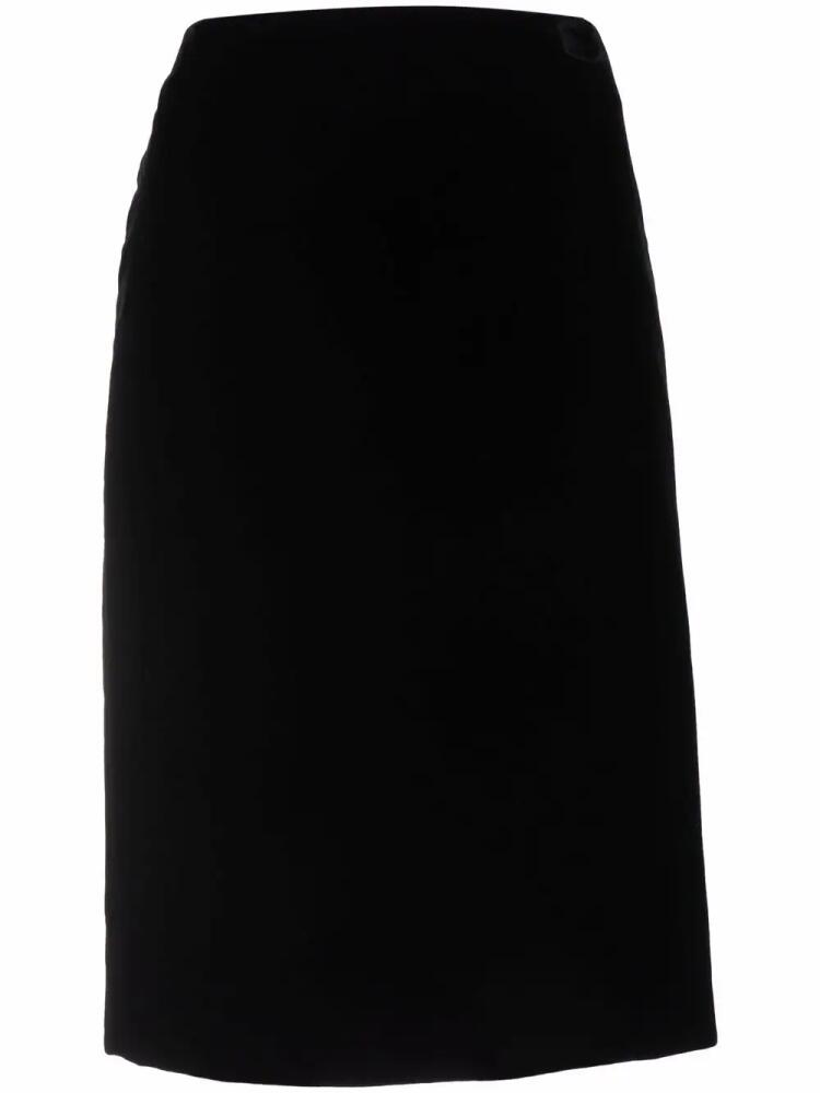 Saint Laurent velvet midi skirt - Black Cover