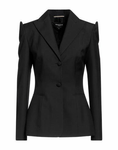 Rochas Woman Blazer Black Virgin Wool Cover