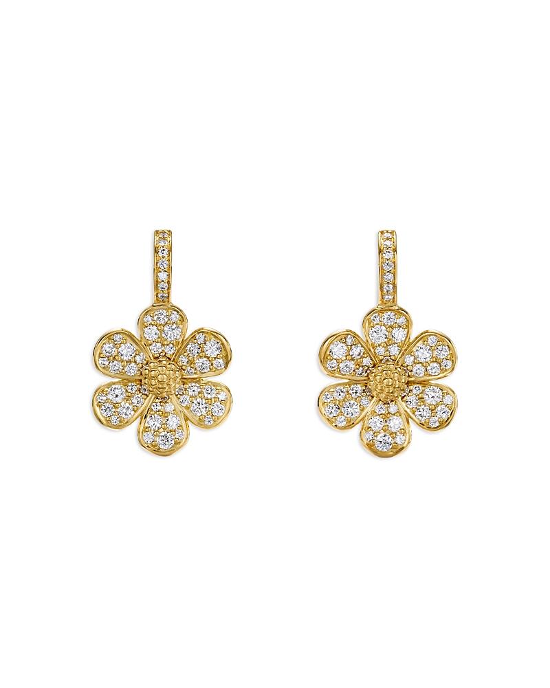 Temple St. Clair 18K Yellow Gold Diamond Snow Flower Earrings Cover