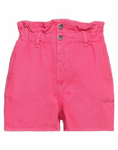 Kaos Jeans Woman Denim shorts Fuchsia Cotton Cover